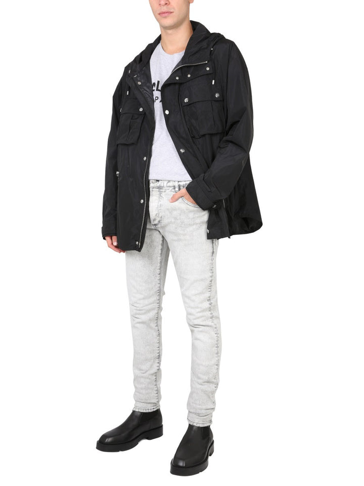 Balmain Men Giacca Con Cappuccio