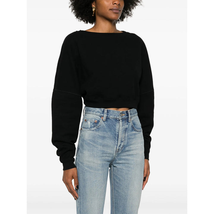 Saint Laurent Black Tops - Sweatshirts Women