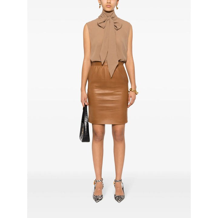 Saint Laurent Brown Skirts - Pencil Skirts Women