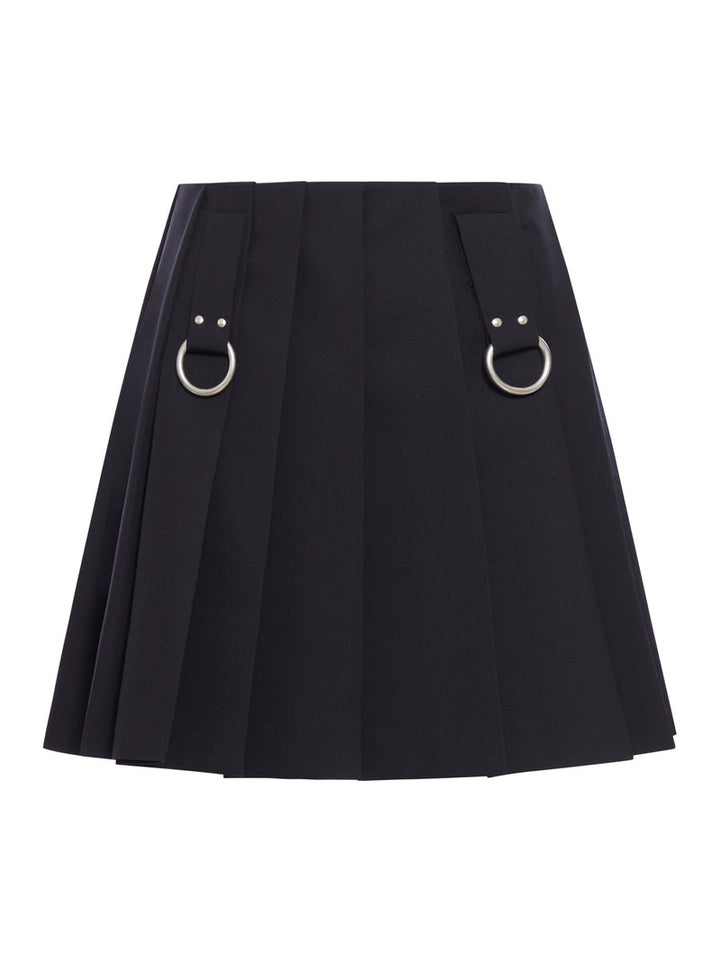 Prada Women Pleated Wool Skirt
