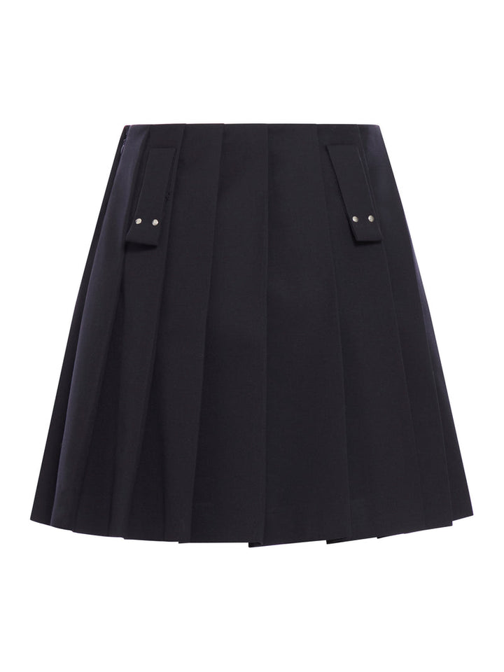 Prada Women Pleated Wool Skirt