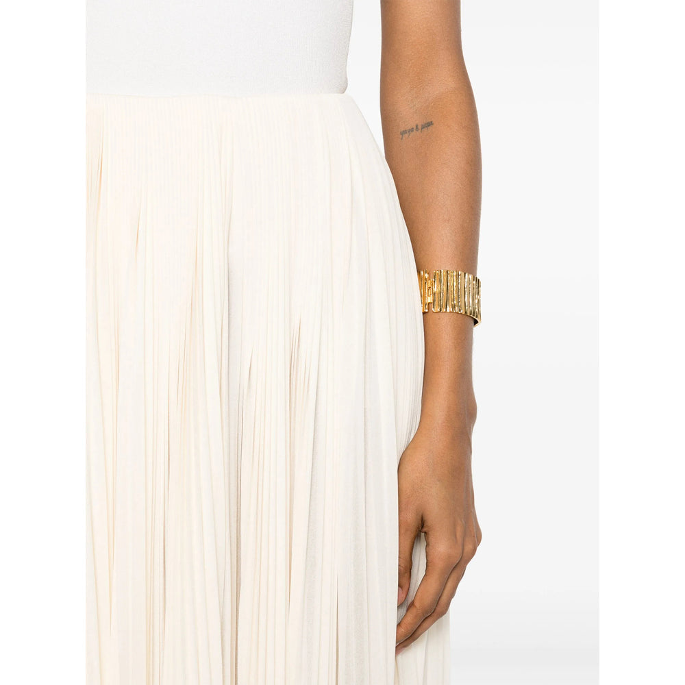 Saint Laurent Neutrals Skirts - Pleated Skirts Women