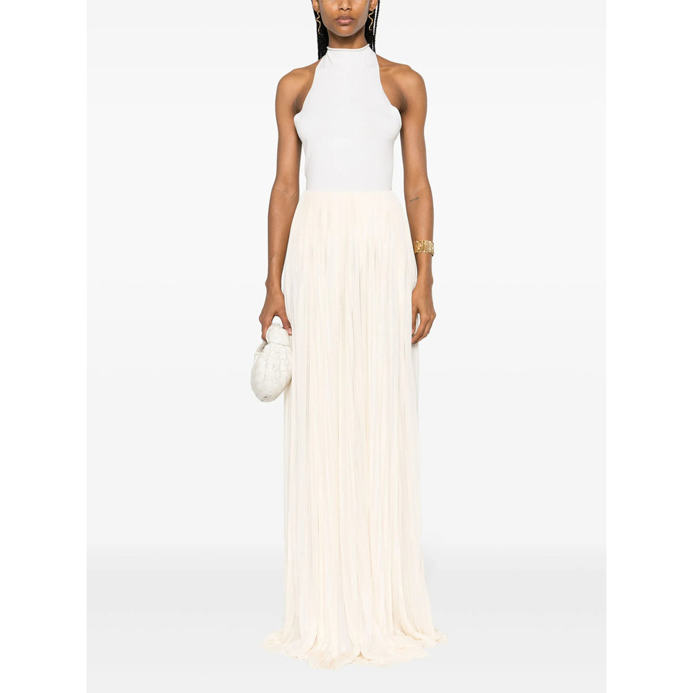 Saint Laurent Neutrals Skirts - Pleated Skirts Women