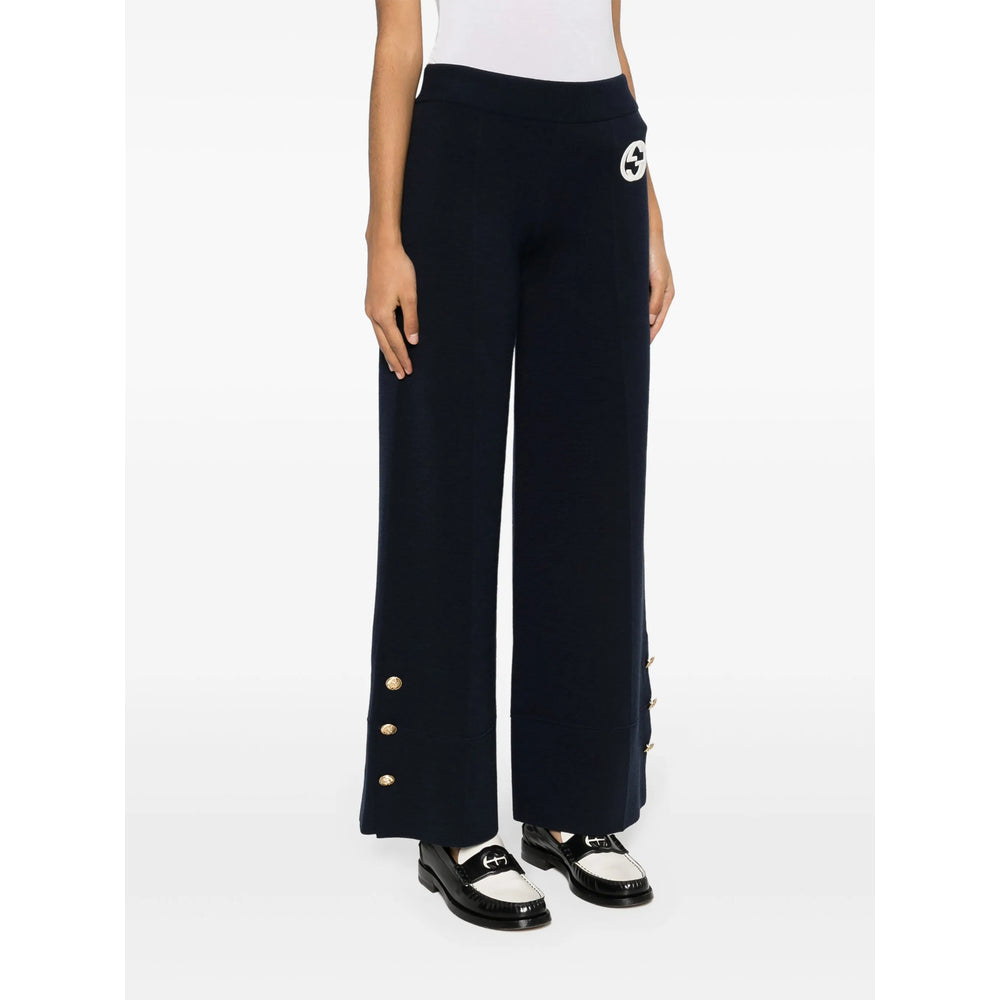 Gucci Blue Trousers - Palazzo Pants Women