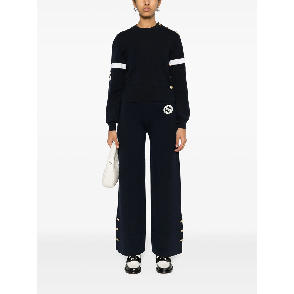 Gucci Blue Trousers - Palazzo Pants Women