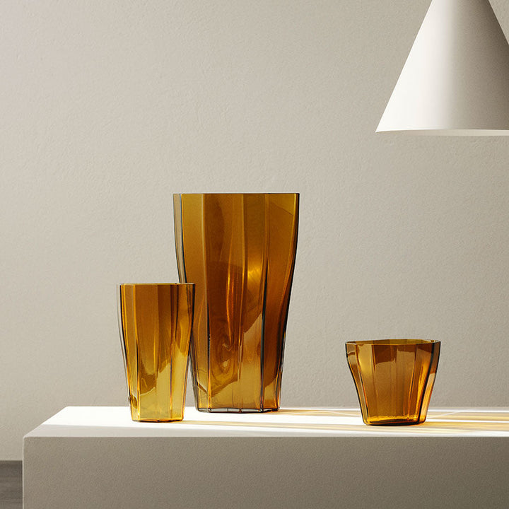 Reed Vase Amber Large
