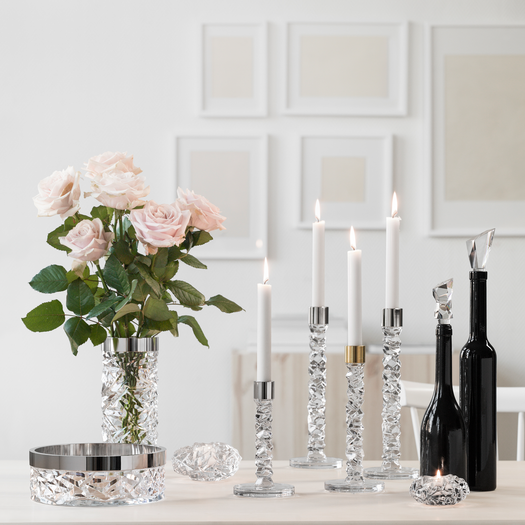 Carat Candlestick Silver Medium - Set of 2