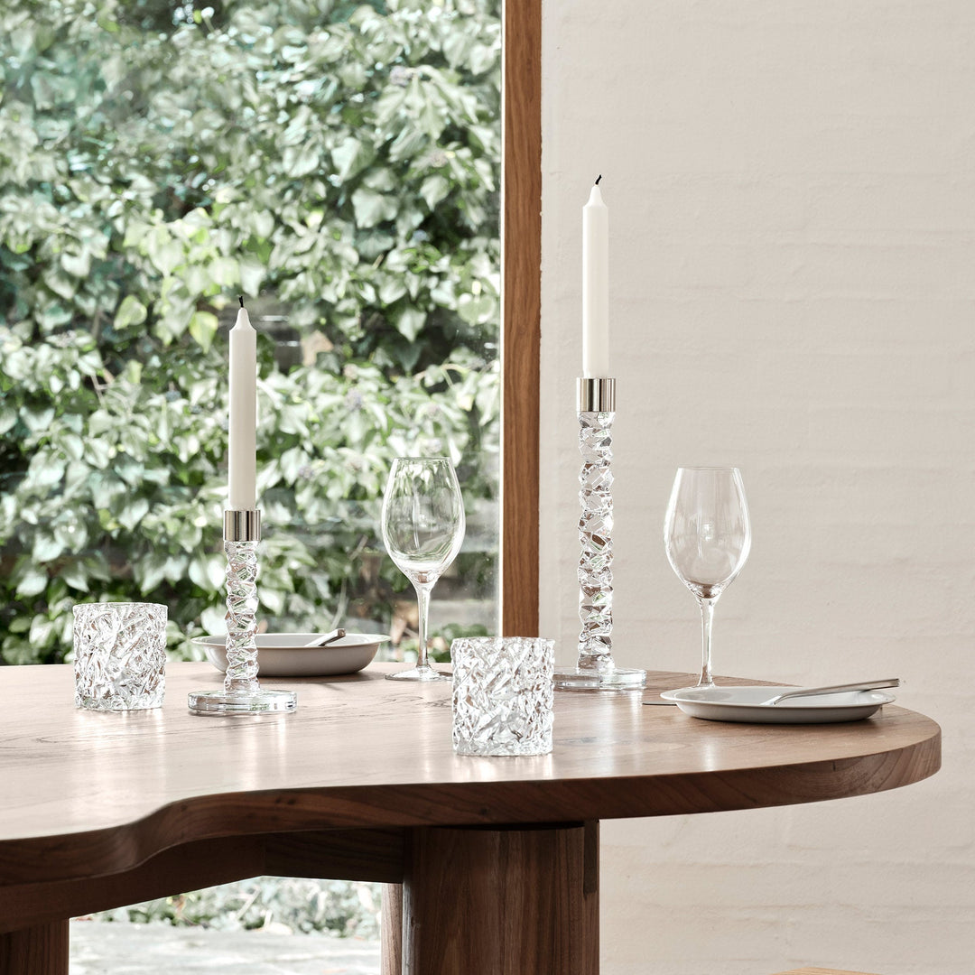Carat Candlestick Silver Medium - Set of 2