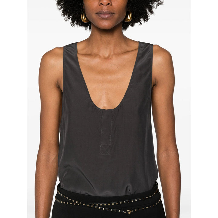 Saint Laurent Grey Tops - Vests & Tank Tops Women