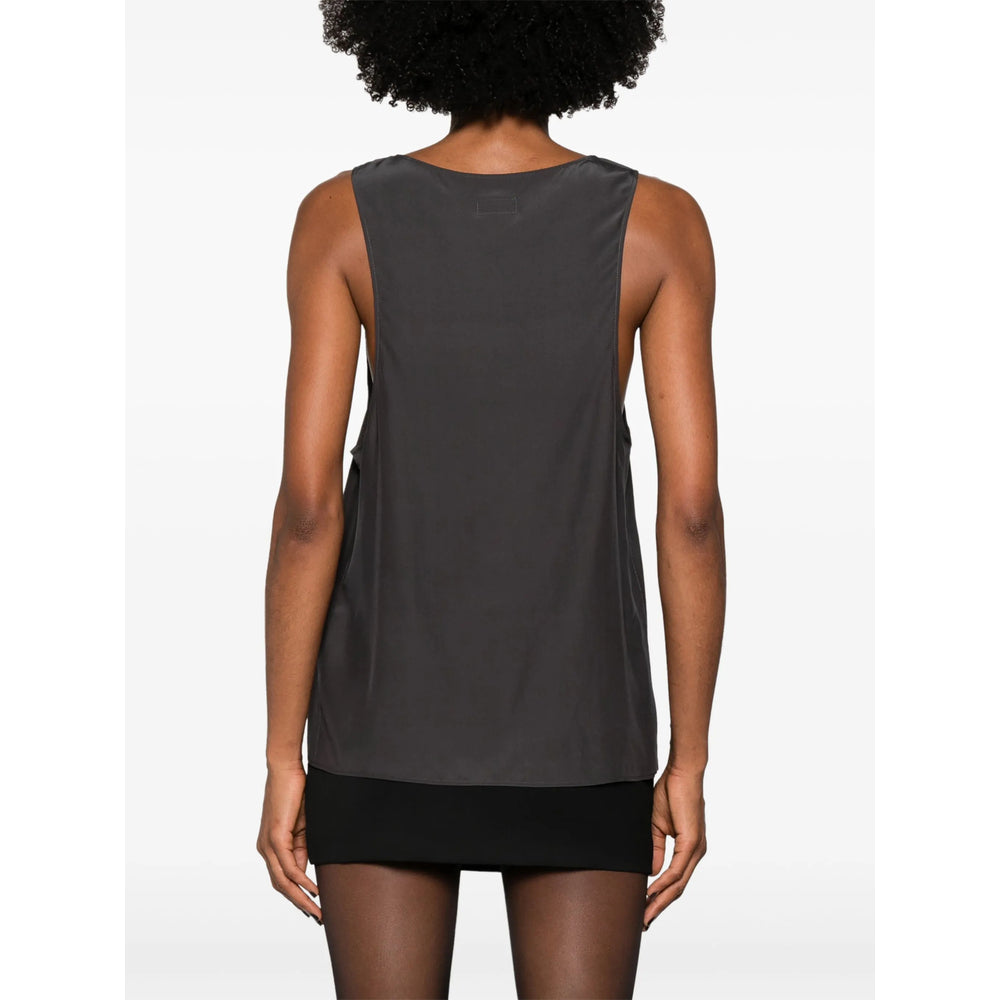 Saint Laurent Grey Tops - Vests & Tank Tops Women