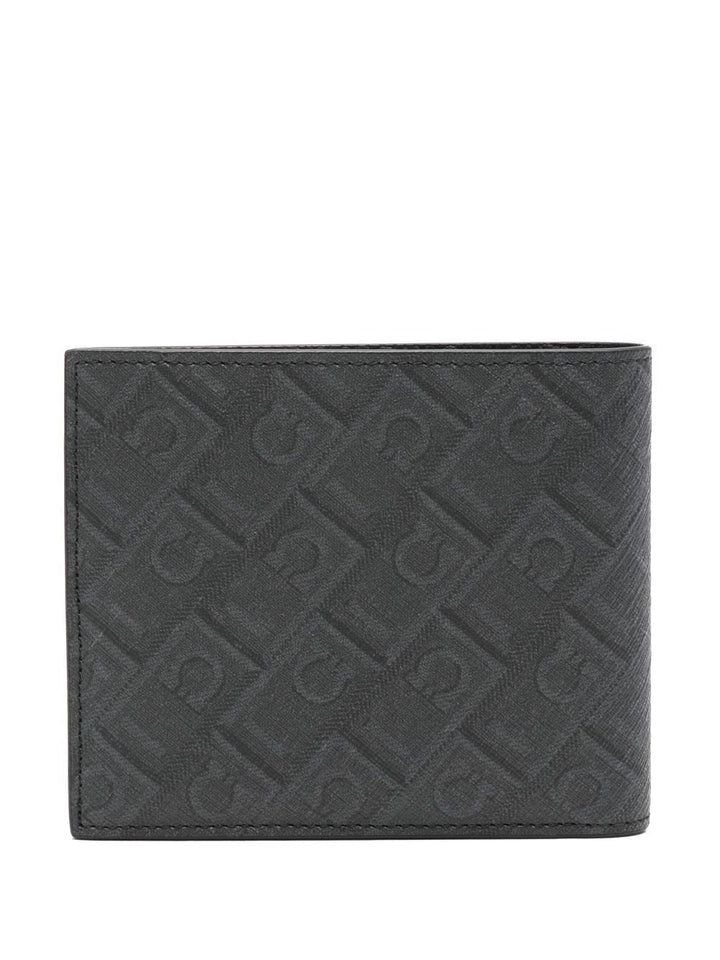 Ferragamo Monogram-Pattern Mini Bi-Fold Wallet
