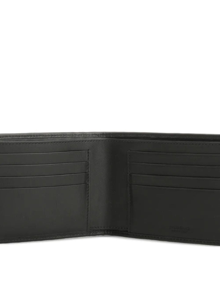 Ferragamo Two-Tone Woven Leather Bi-Fold Wallet - Mini Size