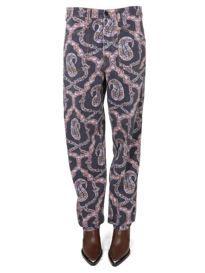 Etro Women Paisley Denim Pants