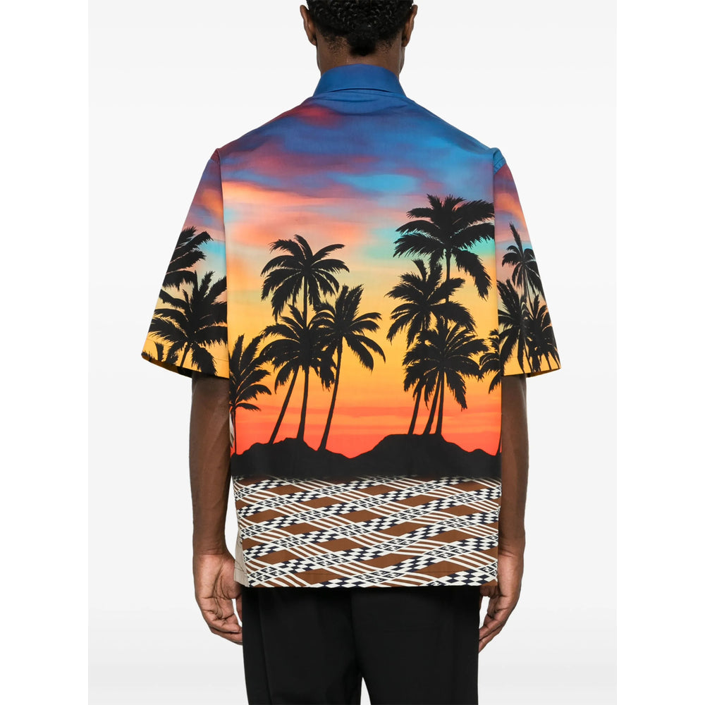 Fendi Blue Shirts Men