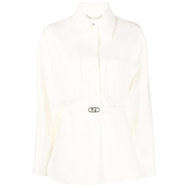 Fendi Neutrals Jackets - Fitted Jackets Women