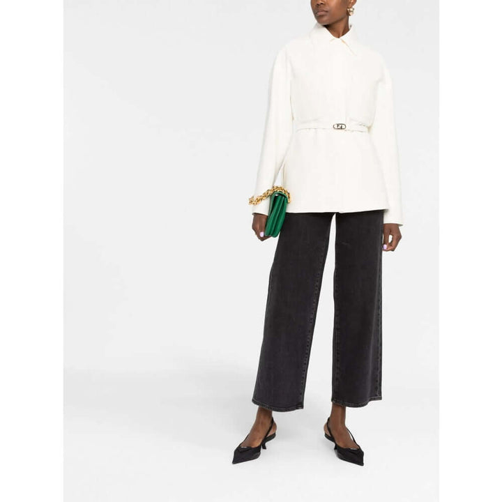 Fendi Neutrals Jackets - Fitted Jackets Women