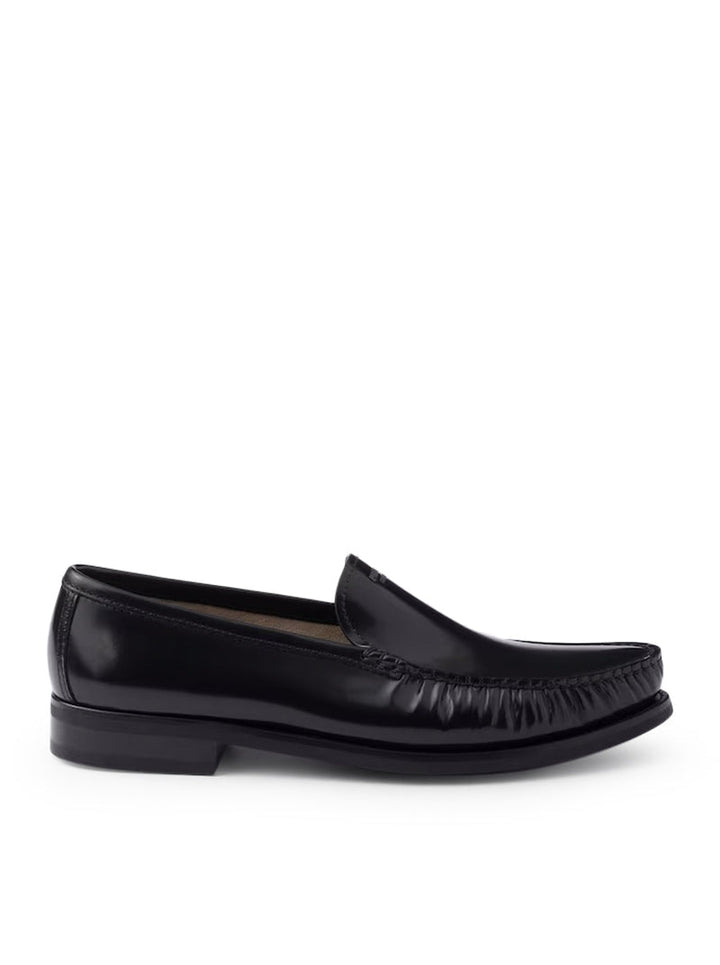 Prada Men Brushed Leather Loafers