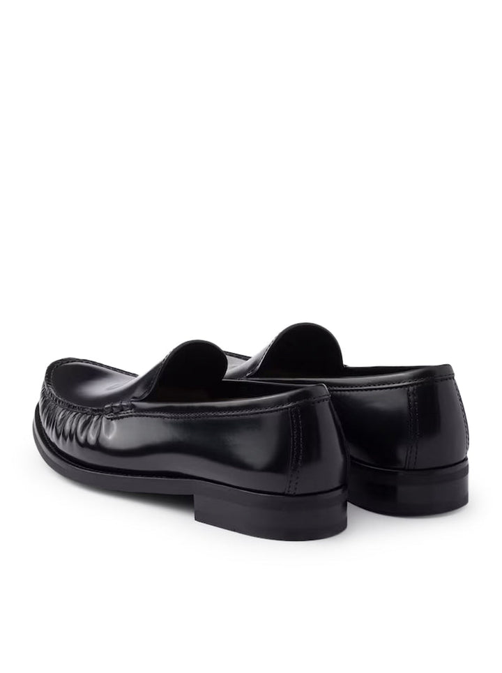 Prada Men Brushed Leather Loafers
