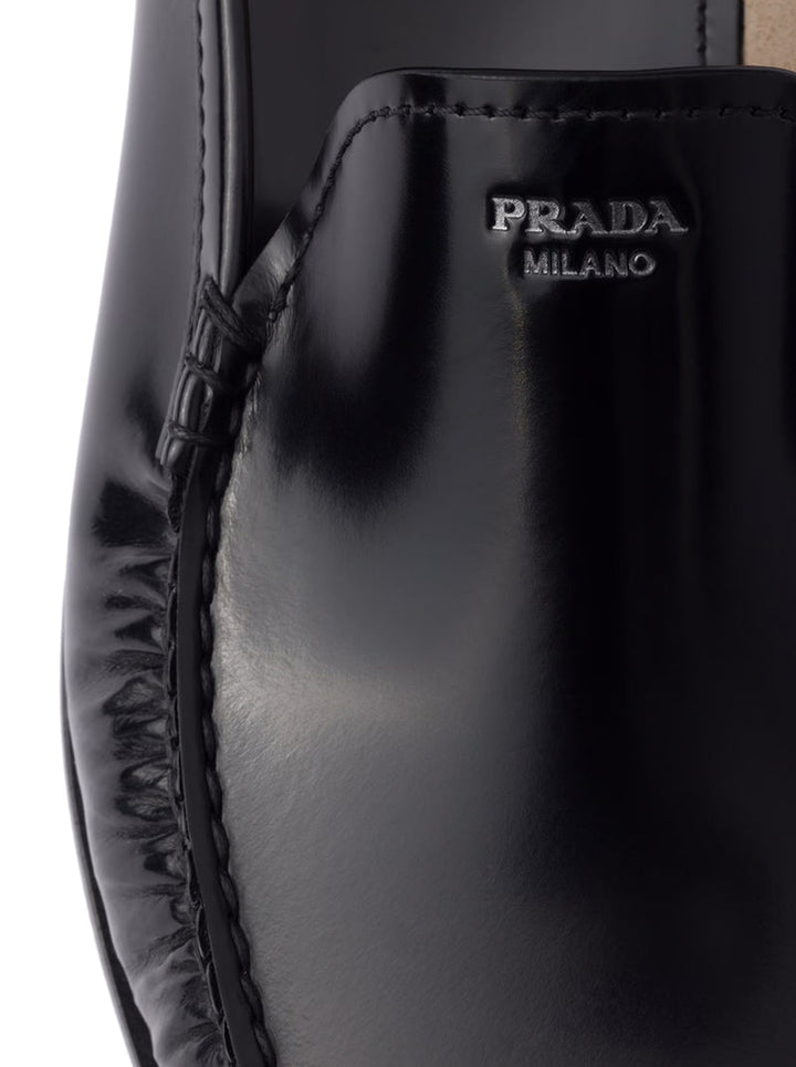 Prada Men Brushed Leather Loafers