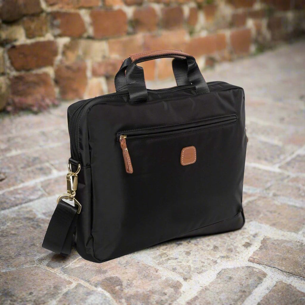Bric's  unisex black & brown synthetic & leather Handbags