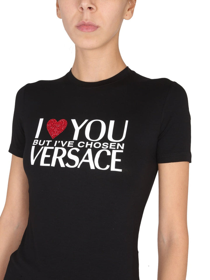 Versace Women T-Shirt "I ♡ You But..."