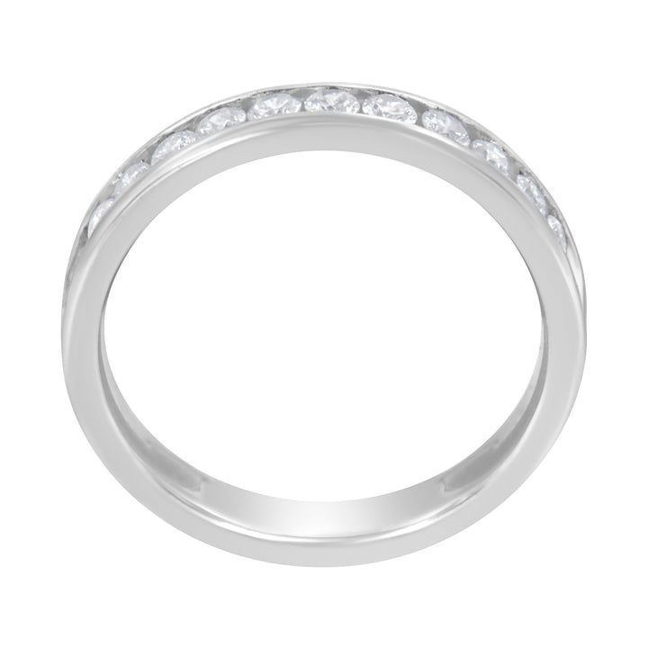 14K White Gold 1/2 cttw Diamond Band Ring (I-J Color, I2-I3 Clarity) - Size 7