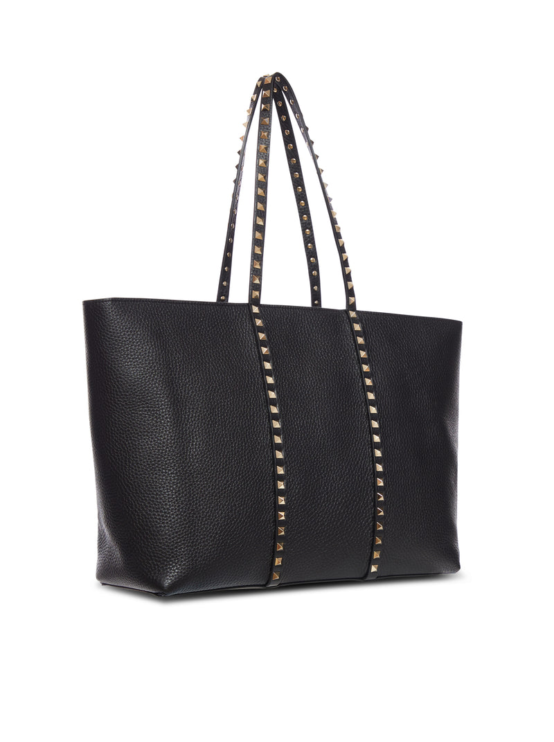 Valentino Garavani Women Rockstud Shopping Bag In Garnet Calfskin