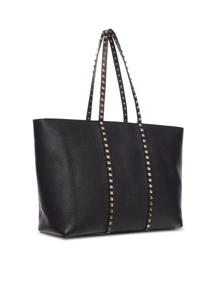 Valentino Garavani Women Rockstud Shopping Bag In Garnet Calfskin