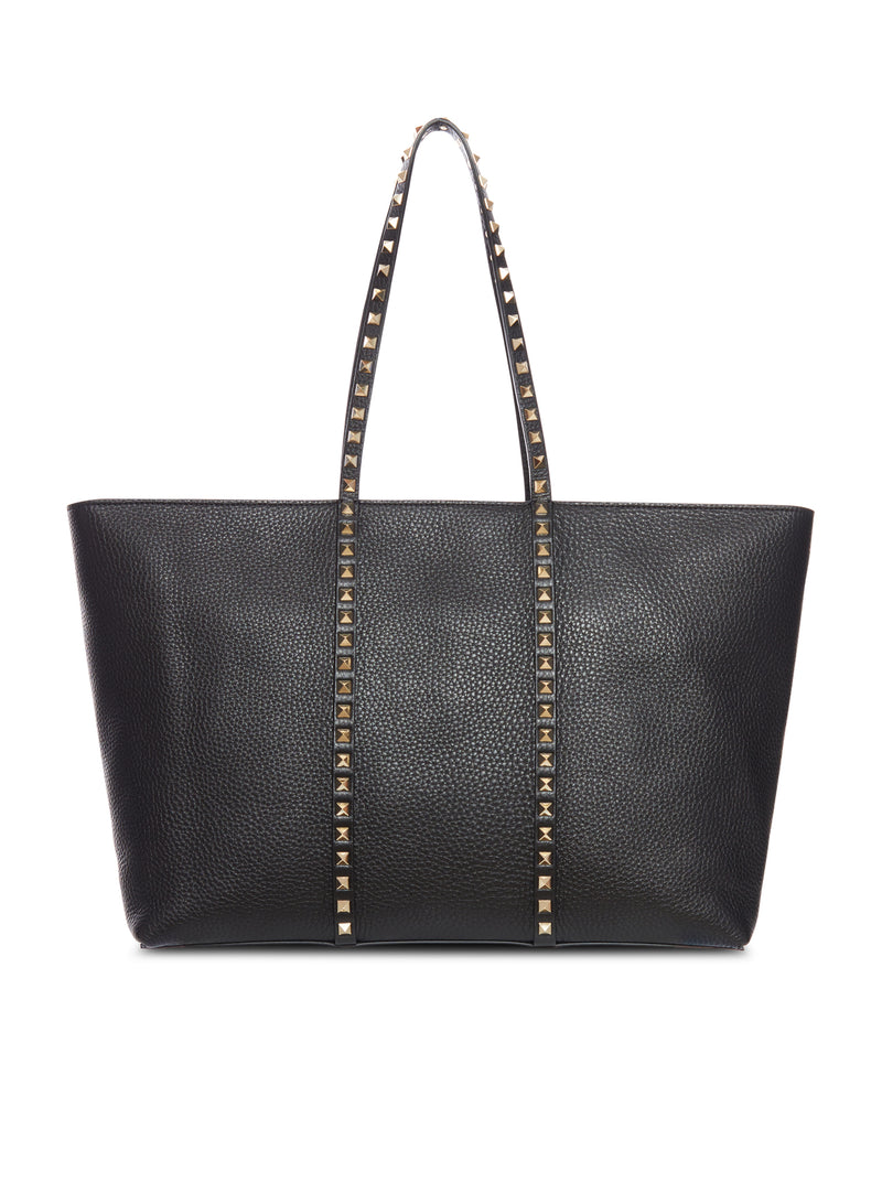 Valentino Garavani Women Rockstud Shopping Bag In Garnet Calfskin
