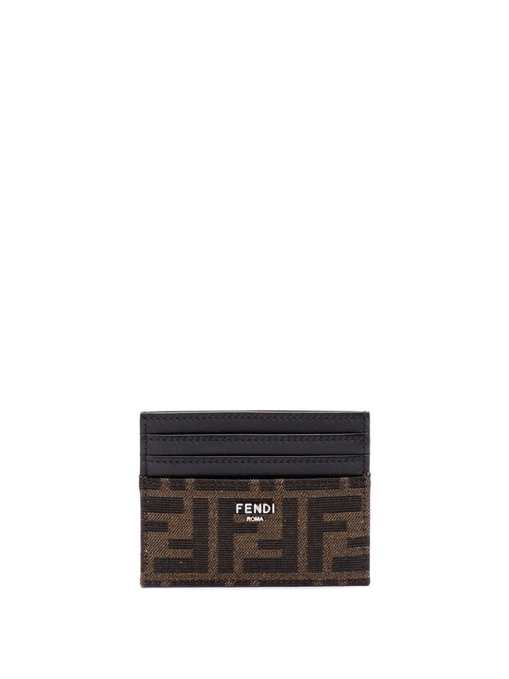 Fendi Men `Ff` Jacquard Card Holder