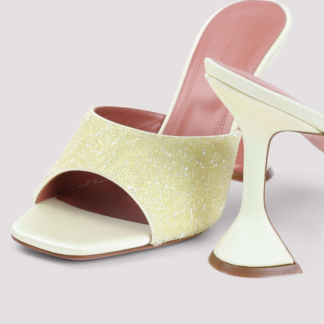 Amina Muaddi Lupita Crystal Dust 95 Sandals Women