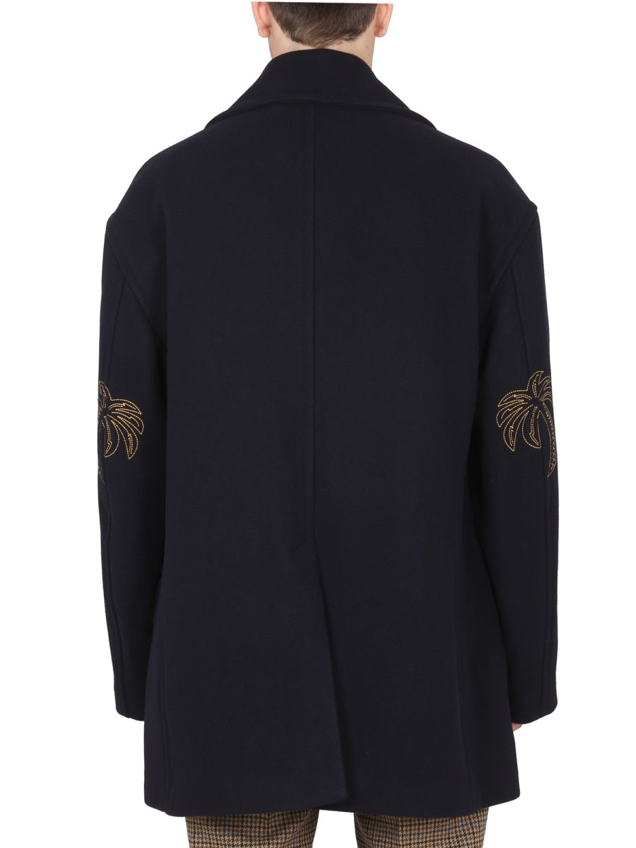 Palm Angels Men Double-Breasted Coat