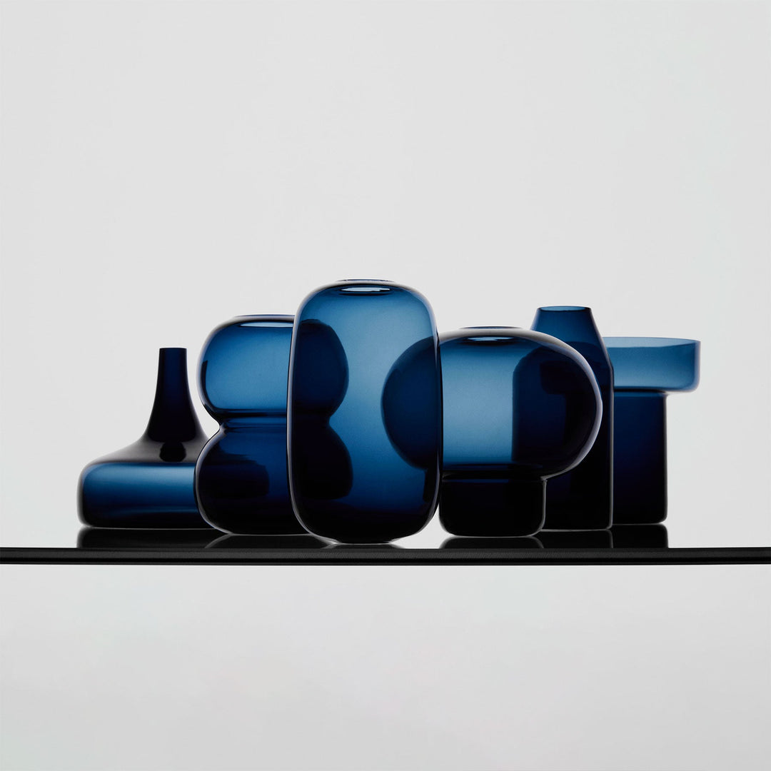Midsummer Vases Midnight Blue Mini Set Of 7 Ltd