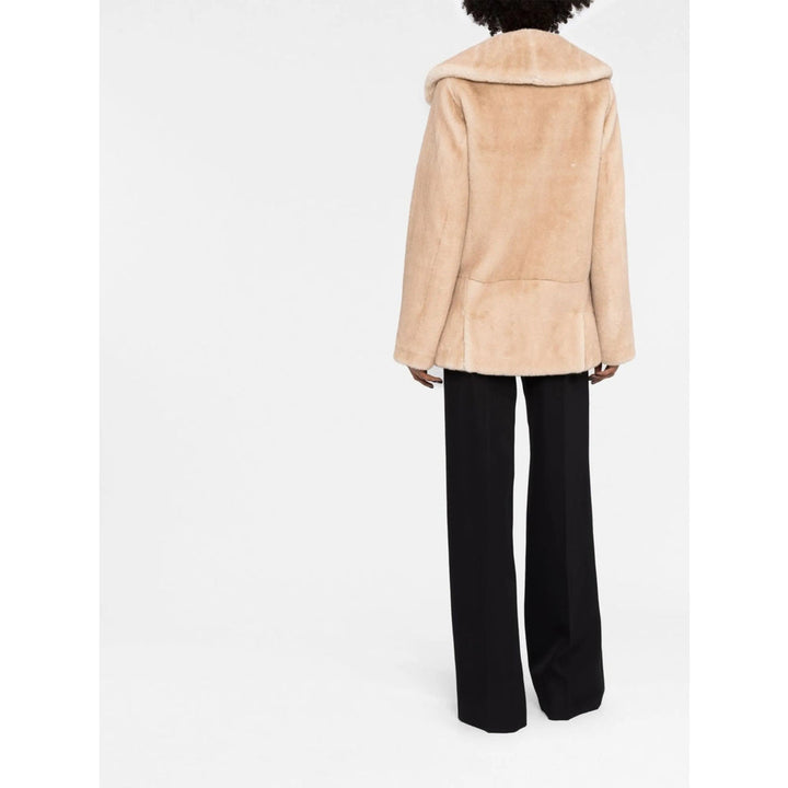Saint Laurent Neutrals Coats - Double Breasted & Peacoats Women