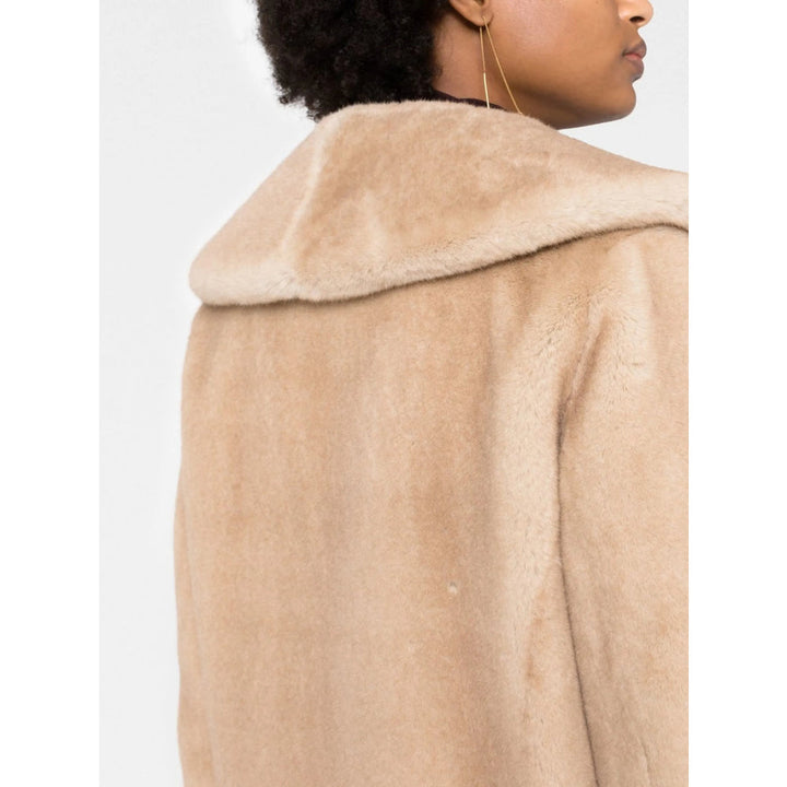 Saint Laurent Neutrals Coats - Double Breasted & Peacoats Women