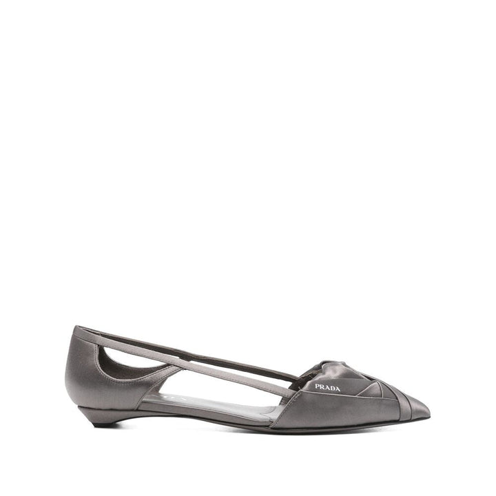 Prada Grey Ballet Flats Women