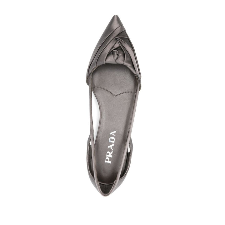 Prada Grey Ballet Flats Women