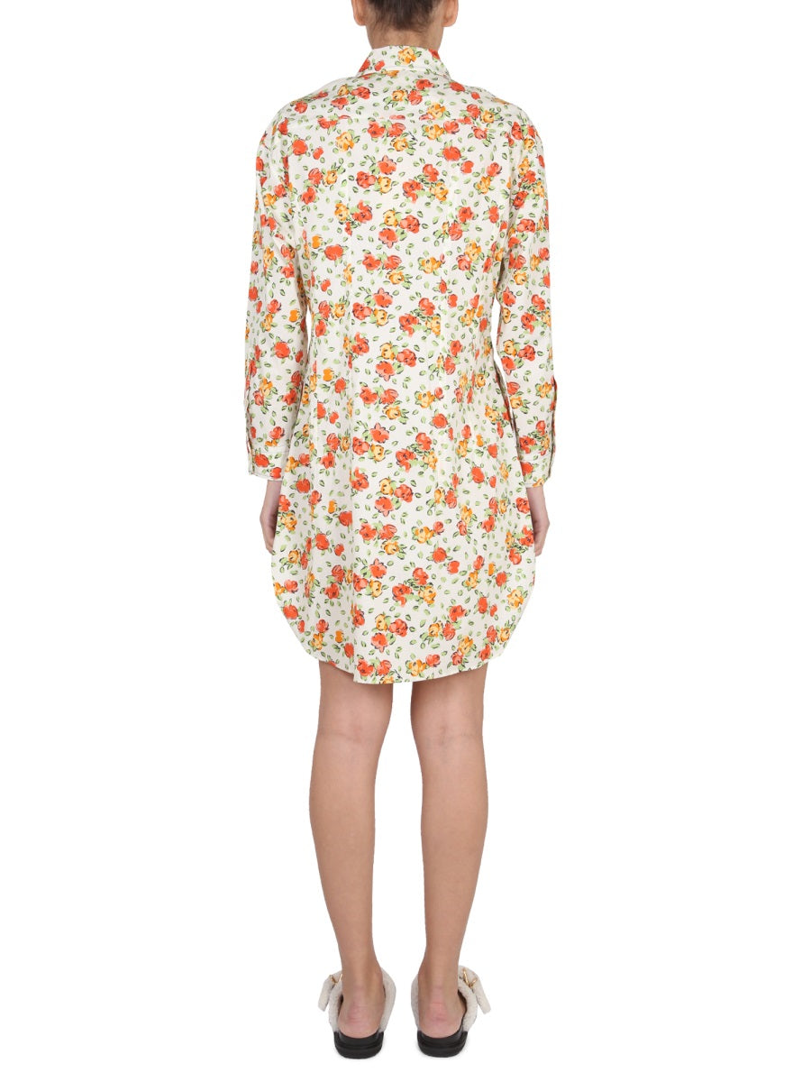 Marni Women Shirt Dress With Floral Pattern