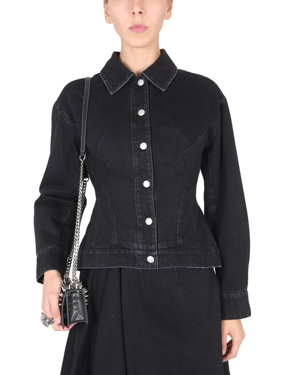 Alexander Mcqueen Women Hybrid Denim Jacket