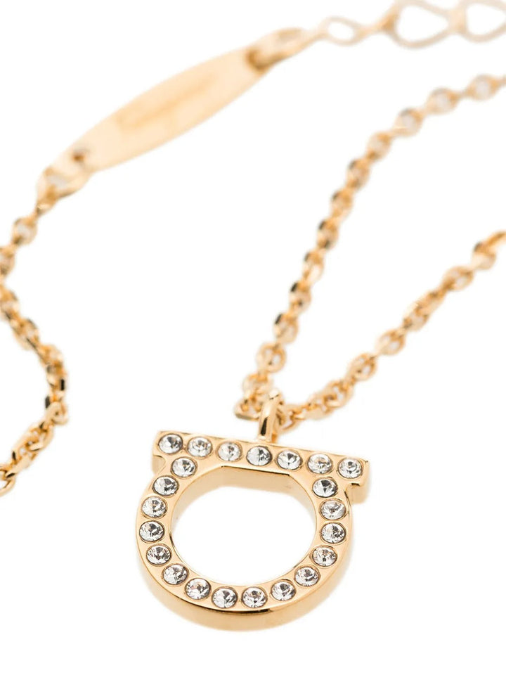 Ferragamo Women Gancini Crystals Necklace - L