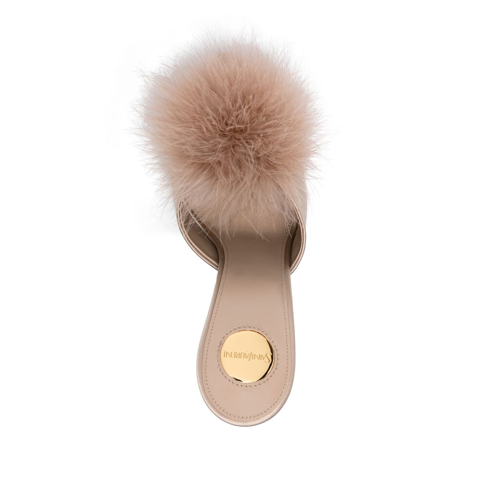 Saint Laurent Neutrals Mules Women