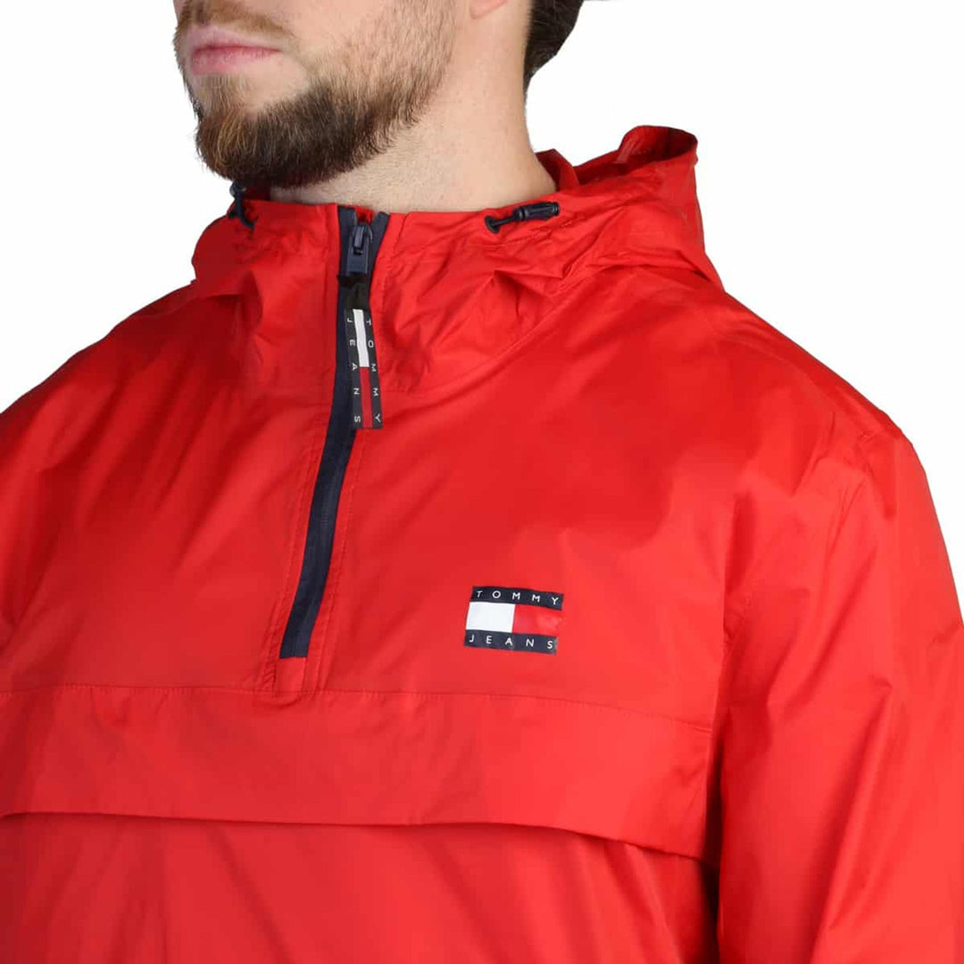 Red pull over jacket