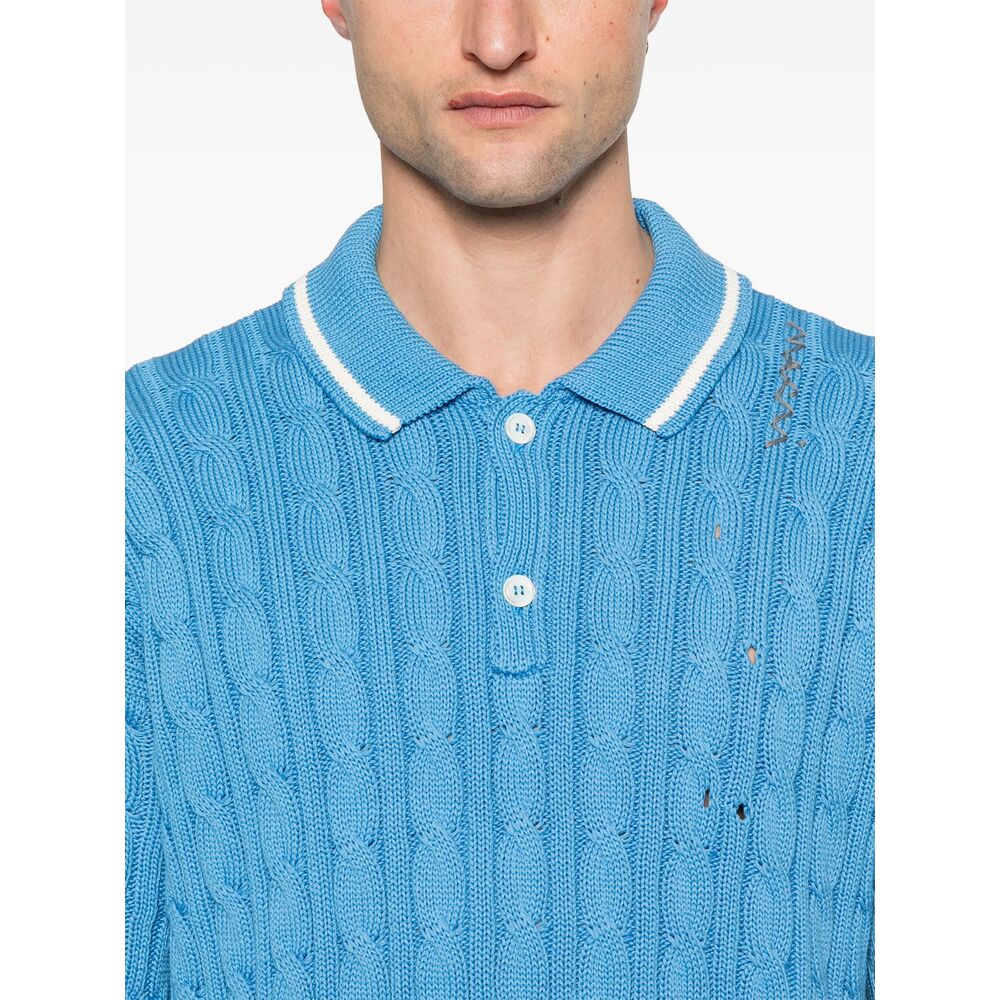 Marni Blue Polo Shirts Men