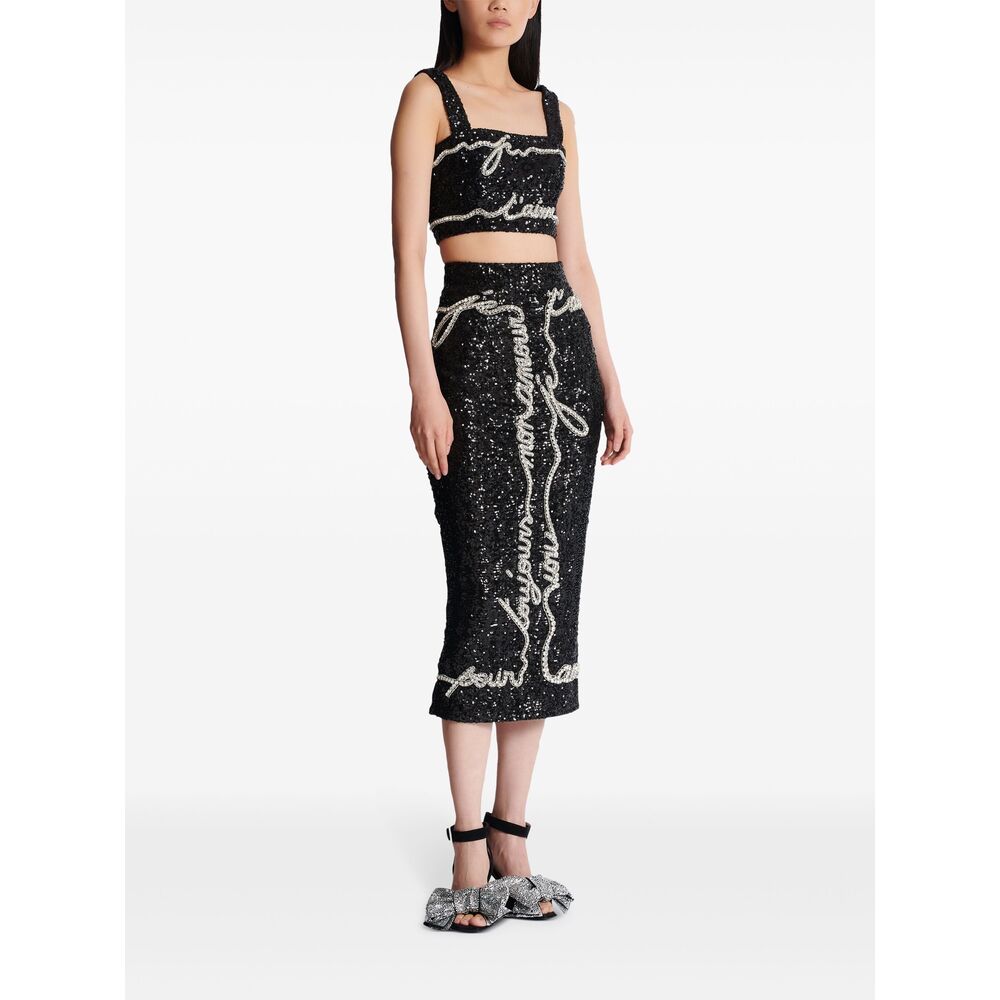 Balmain Black Tops - Vests & Tank Tops Women