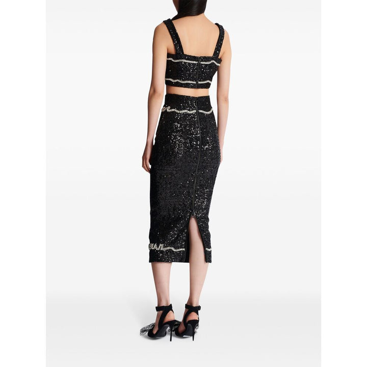 Balmain Black Tops - Vests & Tank Tops Women