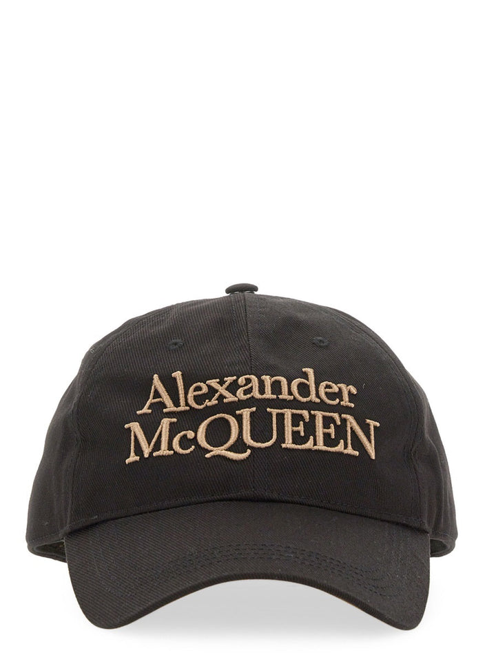 ALEXANDER MCQUEEN Premium Baseball Cap with Front Logo Embellishment