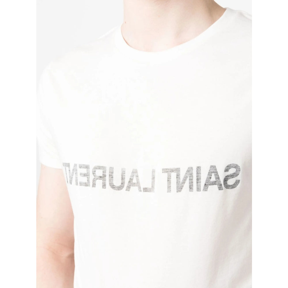 Saint Laurent Neutrals T-Shirts & Vests - T-Shirts Men