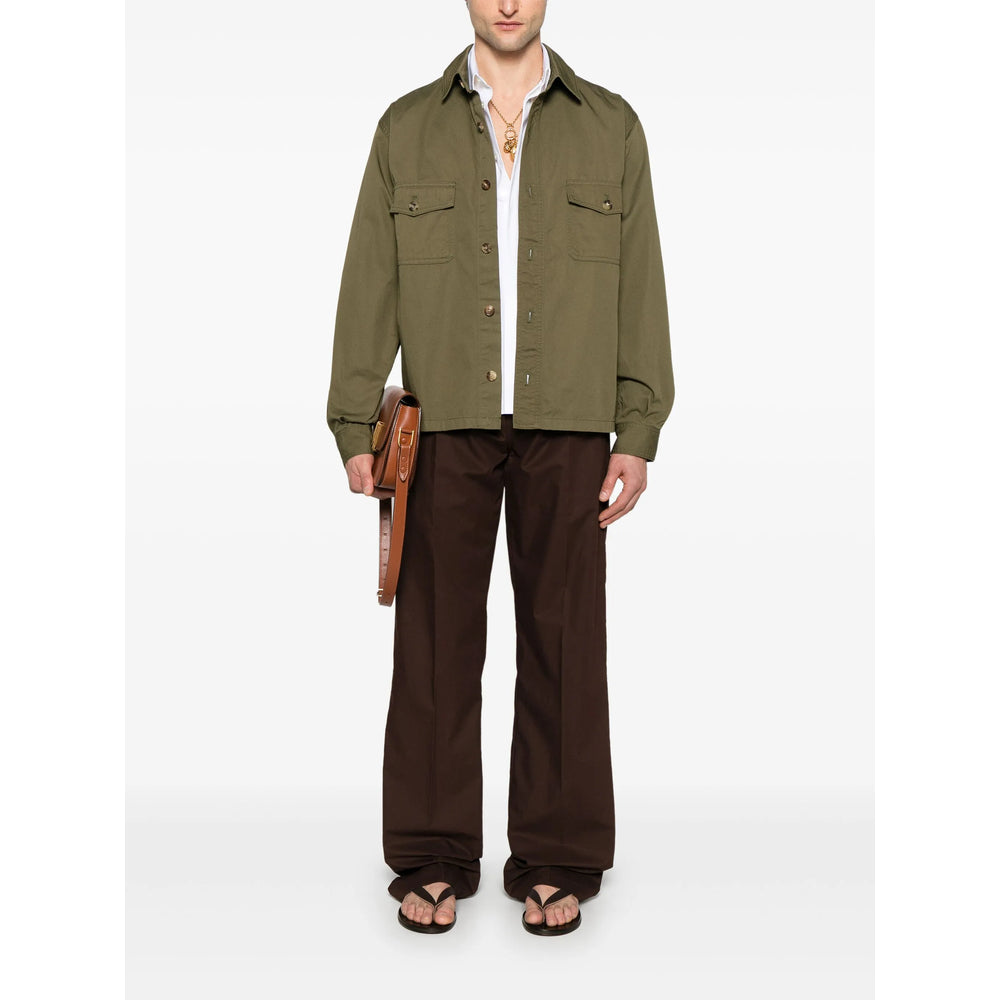 Saint Laurent Green Jackets - Shirt Jackets Men