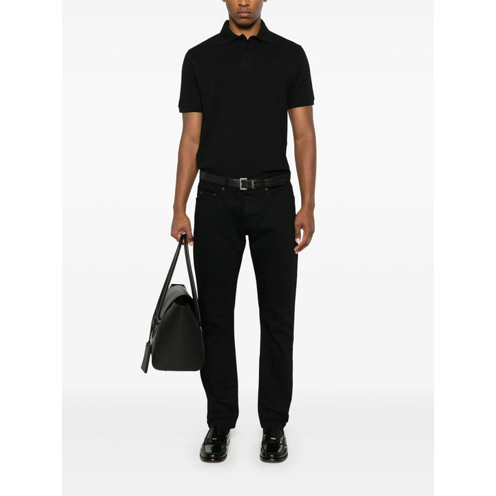 Saint Laurent Black Polo Shirts Men