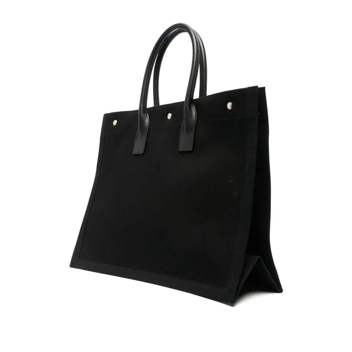 SAINT LAURENT Black Leather Tote Bag | Designer Collection